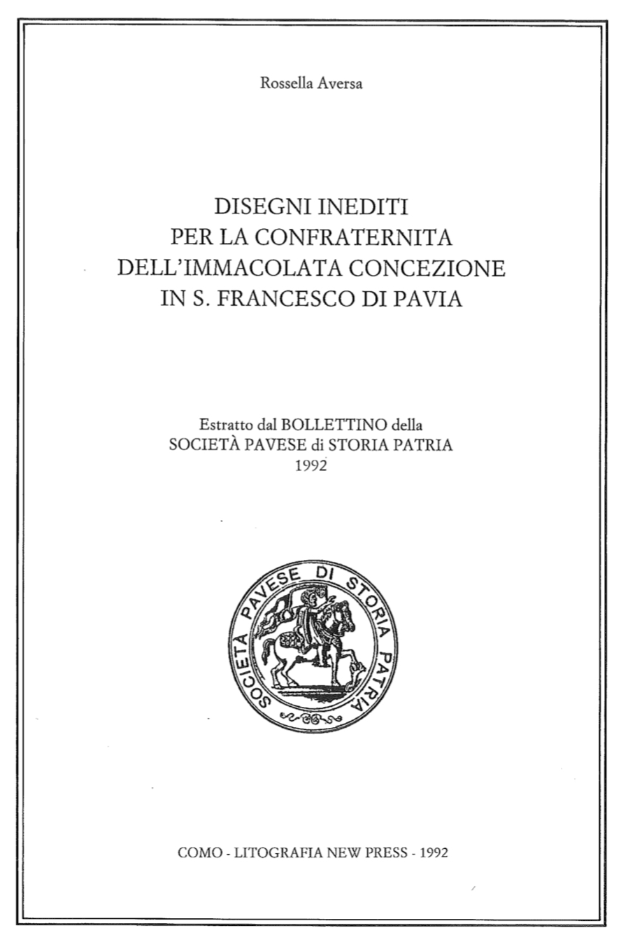 Al momento stai visualizzando Disegni inediti per la Confraternita dell’Immacolata Concezione in S. Francesco Grande a Pavia